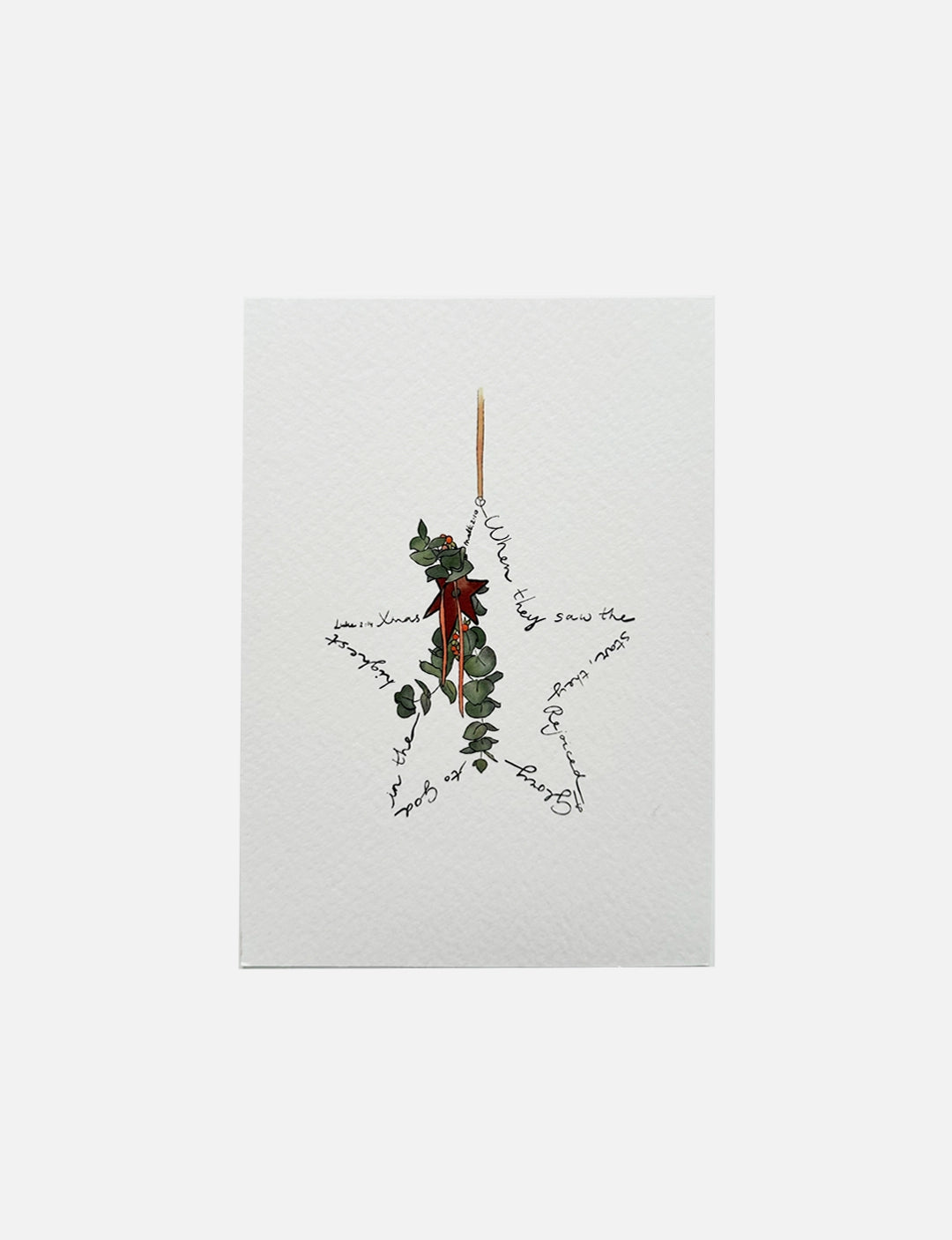 Kaart Kerstster Bijbeltekst