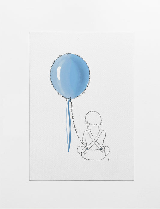 Poster Baby blauw (Bijbelteksten)