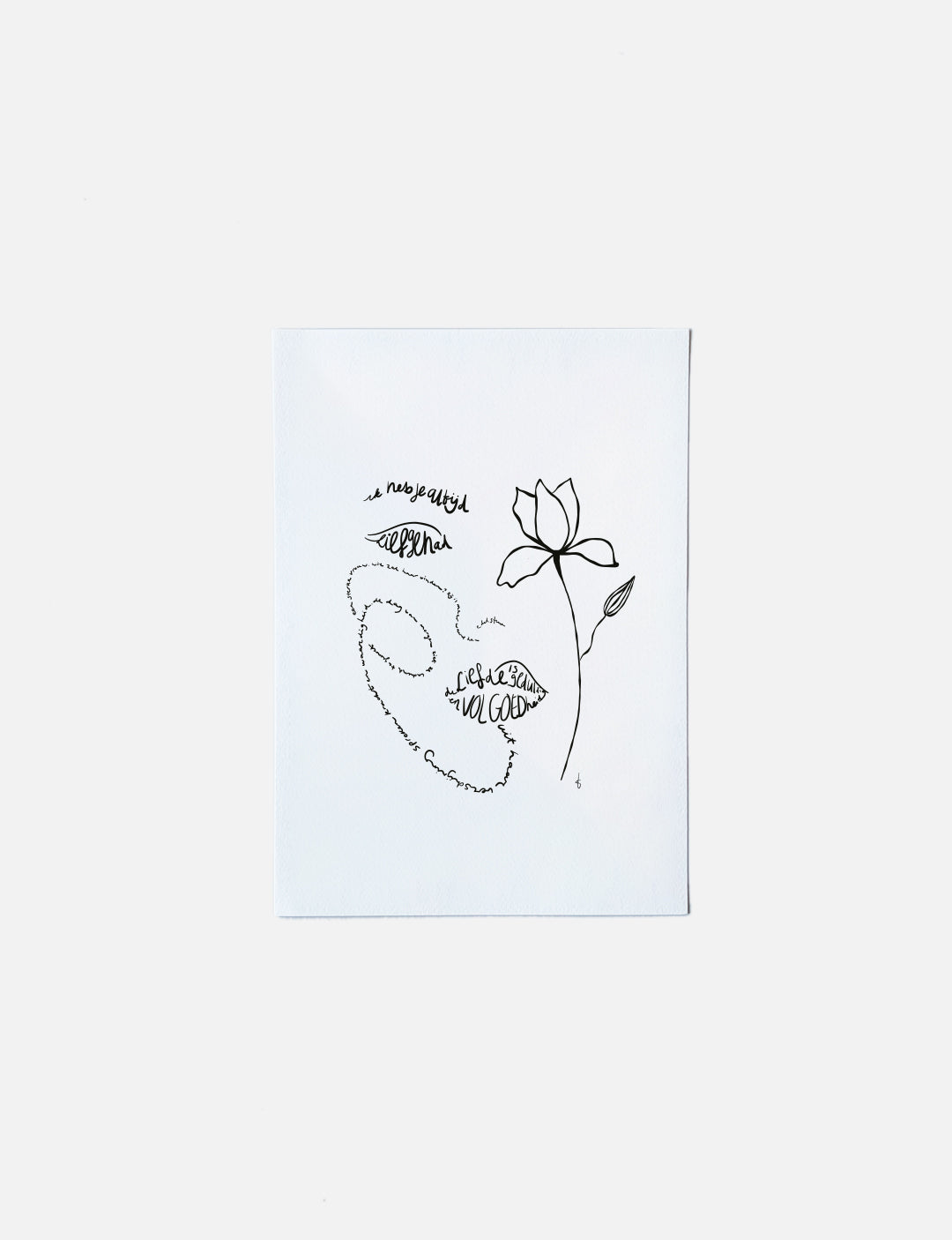 Kaart A5 vrouw Face minimalistic (Bijbelteksten)