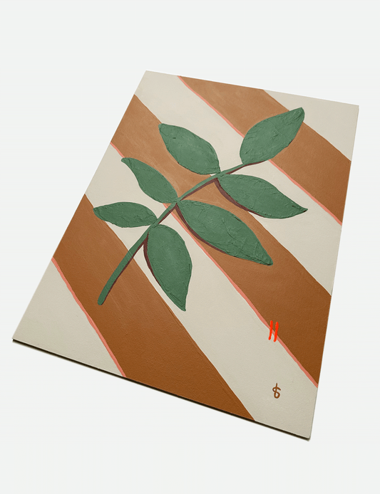 Dit handgemaakt kunstwerk Stripe, heeft prachtige kleuren met muurverf van het bekende merk LAB Paint. Je krijgt dit goedkoop schilderij inclusief donker eikenhouten lijst. Mooi als tweeluik met art Retro, ook een goedkope kunst.