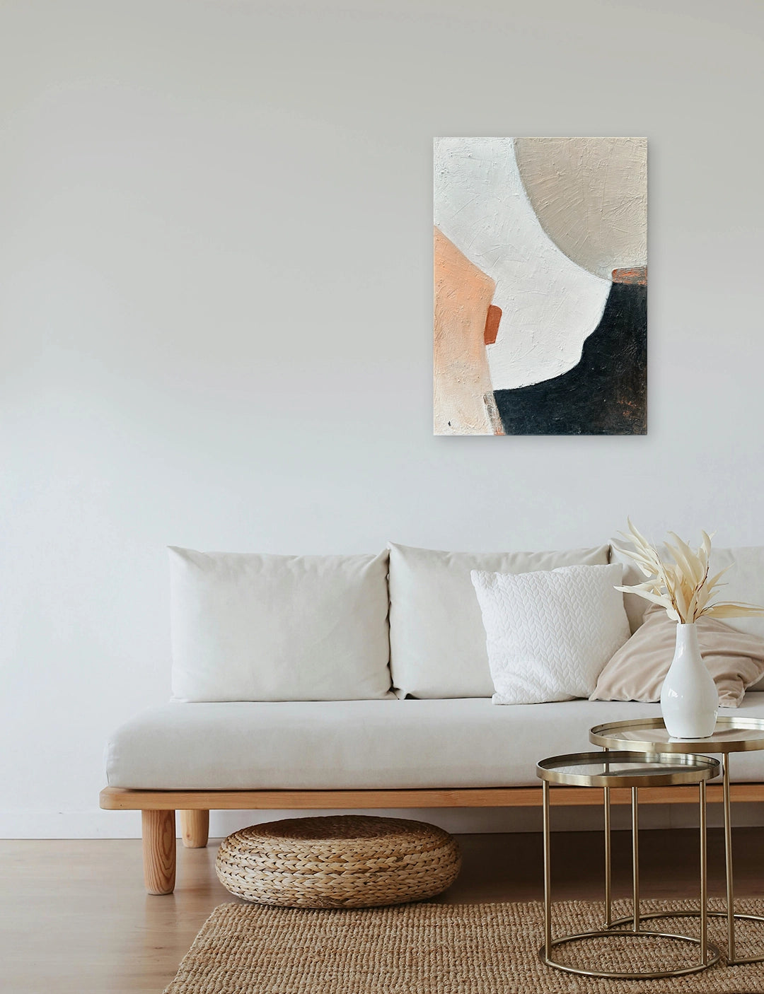 Handgemaakt kunstwerk met organische vormen, structuur en reliëf. In natuurlijke en rustige kleuren. Dit is de perfecte kunst voor aan de muur. Bekijk deze schilderijen op canvas.