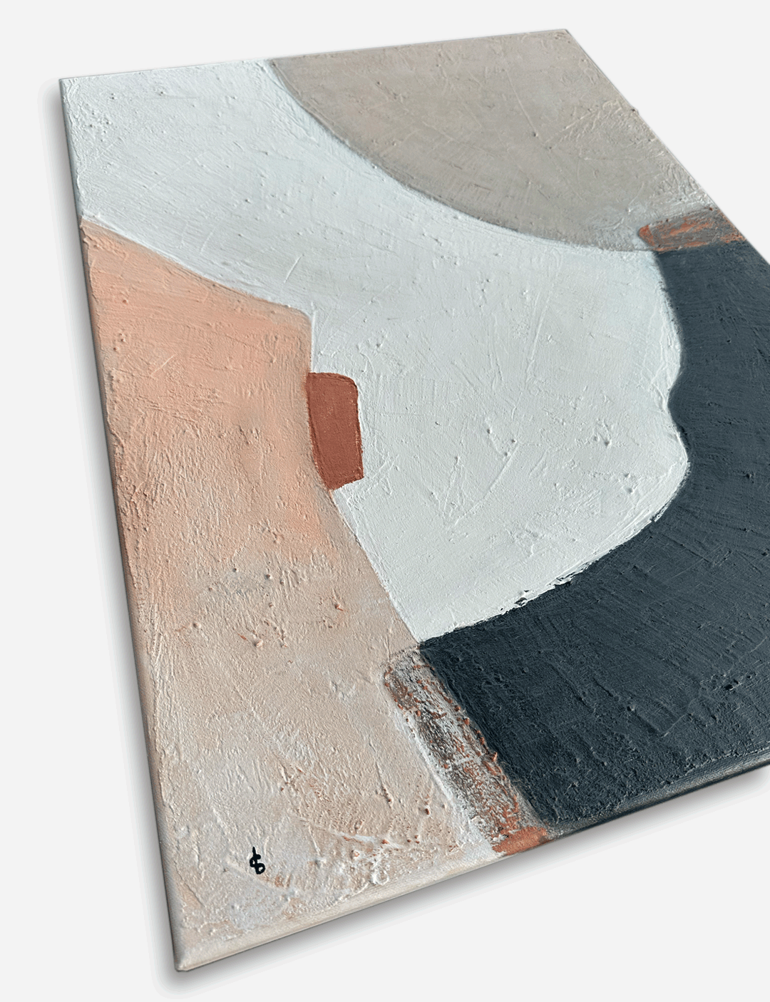 Handgemaakt kunstwerk met organische vormen, structuur en reliëf. In natuurlijke en rustige kleuren. Dit is de perfecte kunst voor aan de muur. Bekijk deze schilderijen op canvas.