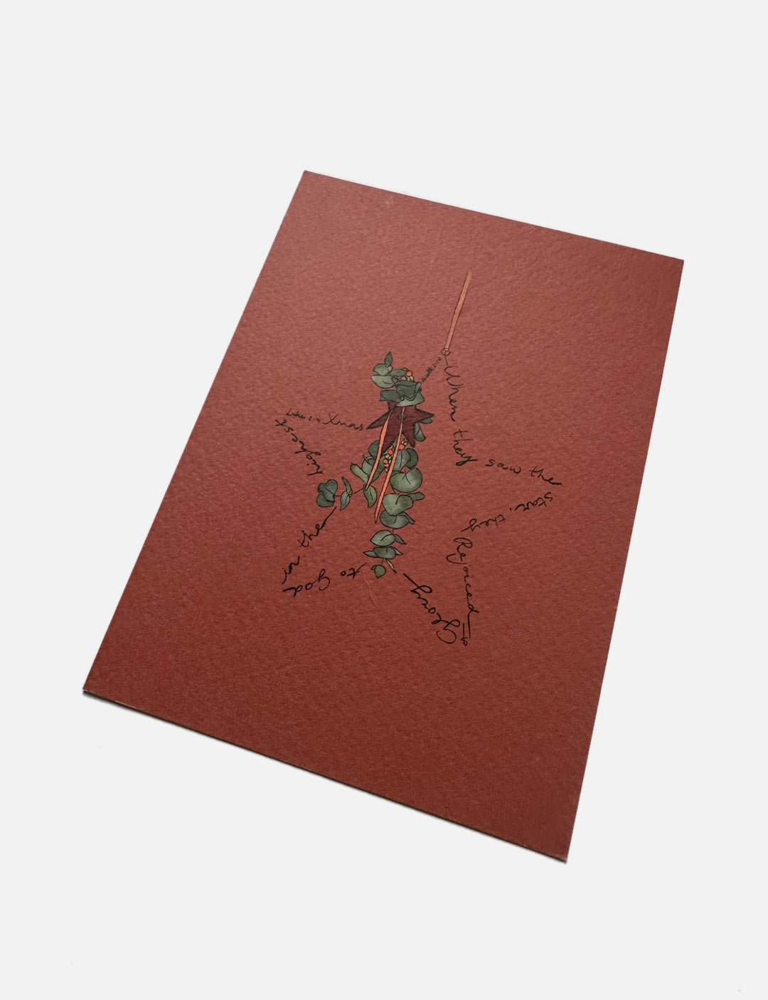 Kerstkaart bijbeltekst in A6 formaat, stijlvolle kaart met gouden envelop, perfect voor een betekenisvolle kerstgroet.