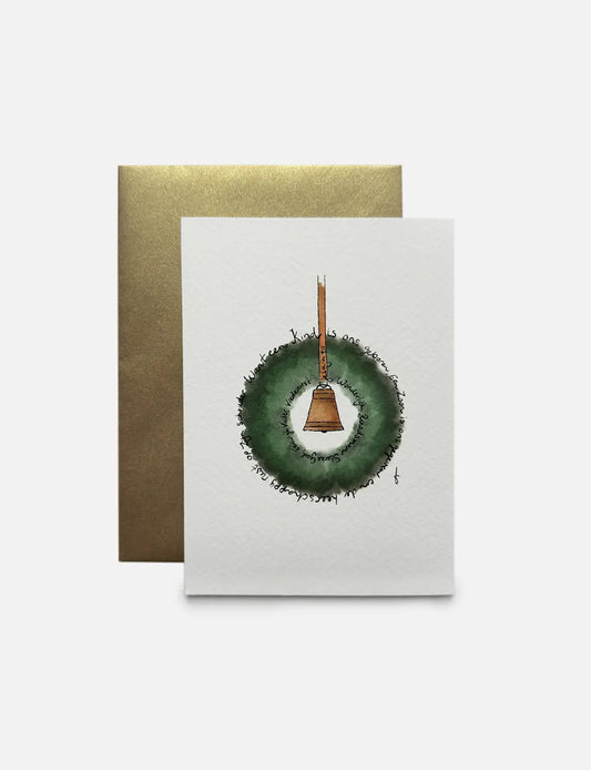 Stijlvolle mooie kerstkaart met bijbeltekst kerst – gedrukt op luxe papier met gouden envelop.