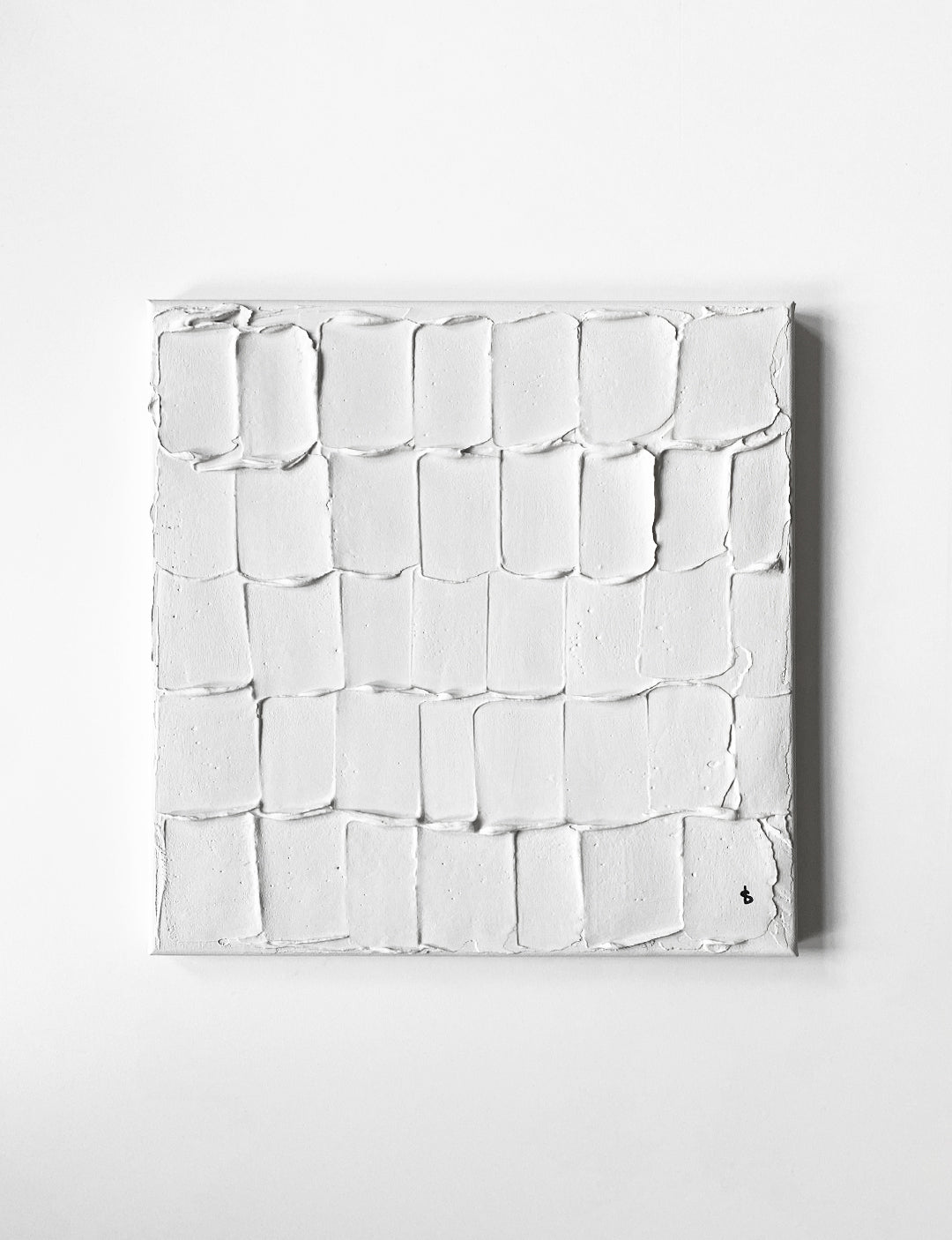 Onze relief schilderijen zijn handgemaakt. Bekijk onze hele collectie 3D kunst aan de muur en gips schilderij! Plaster canvas art BLOCS heeft een formaat van 40x40cm.