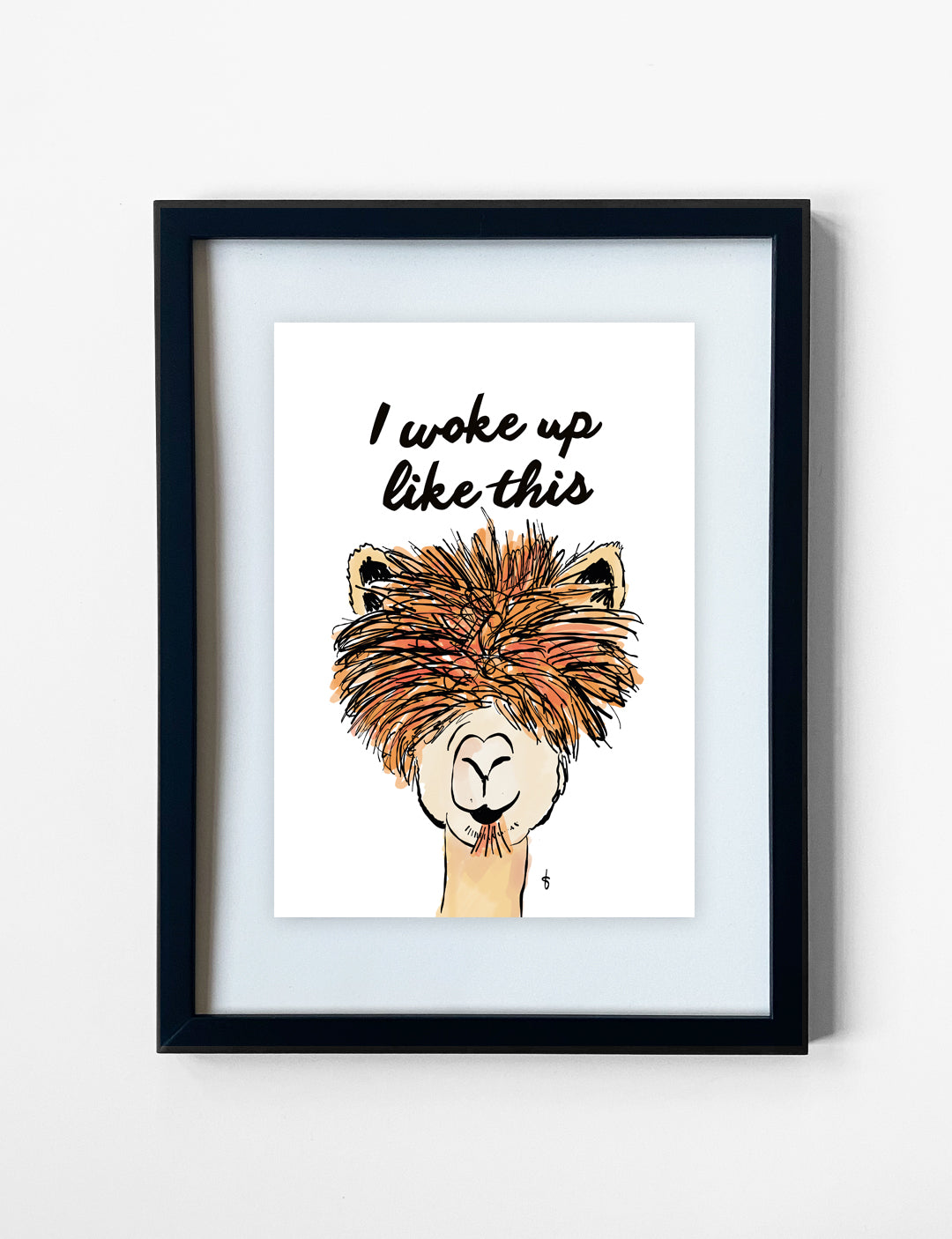 Deze poster met handgetekende grappige lama is geprint op mooi Tintoretto Gesso papier. Leuk om te gebruiken als poster kinderkamer of poster babykamer.