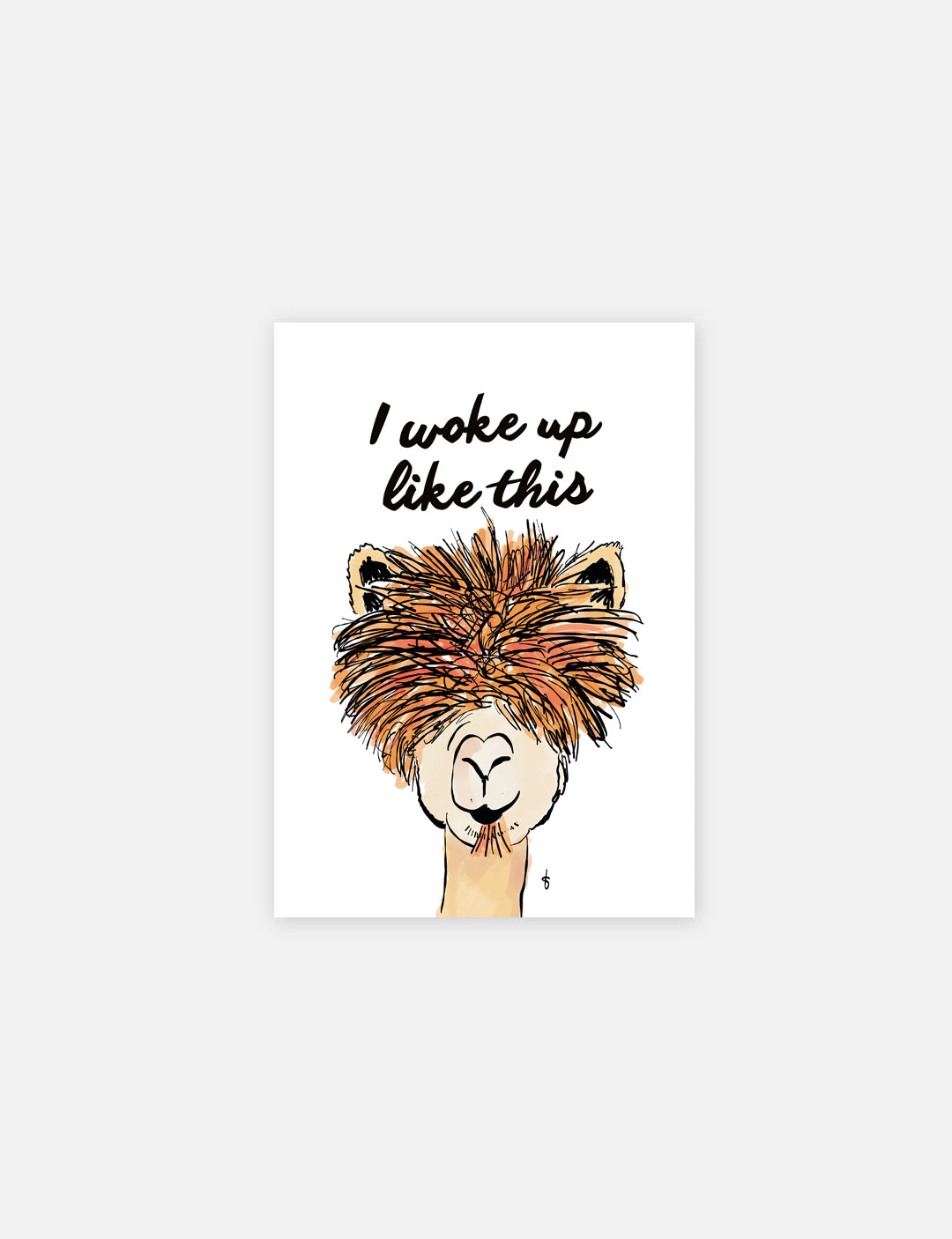 Deze poster met handgetekende grappige lama is geprint op mooi Tintoretto Gesso papier. Leuk om te gebruiken als poster kinderkamer of poster babykamer.