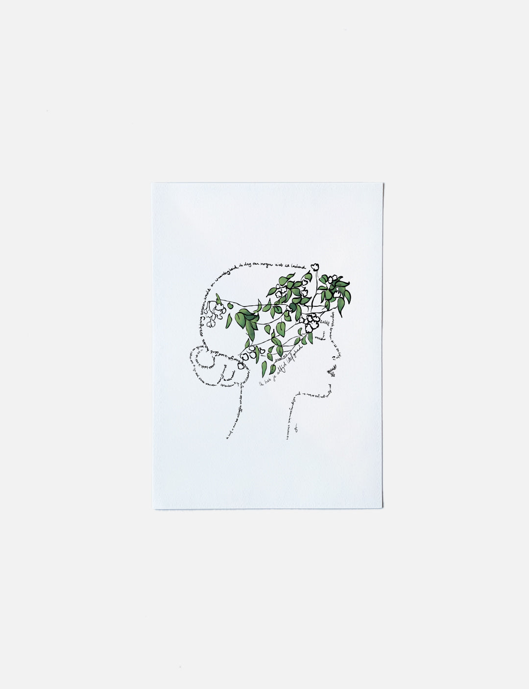 Deze handgemaakte poster vrouw is een illustratie waarin bijbelteksten zijn verwerkt. Deze christelijke poster is verkrijgbaar in meerdere varianten.