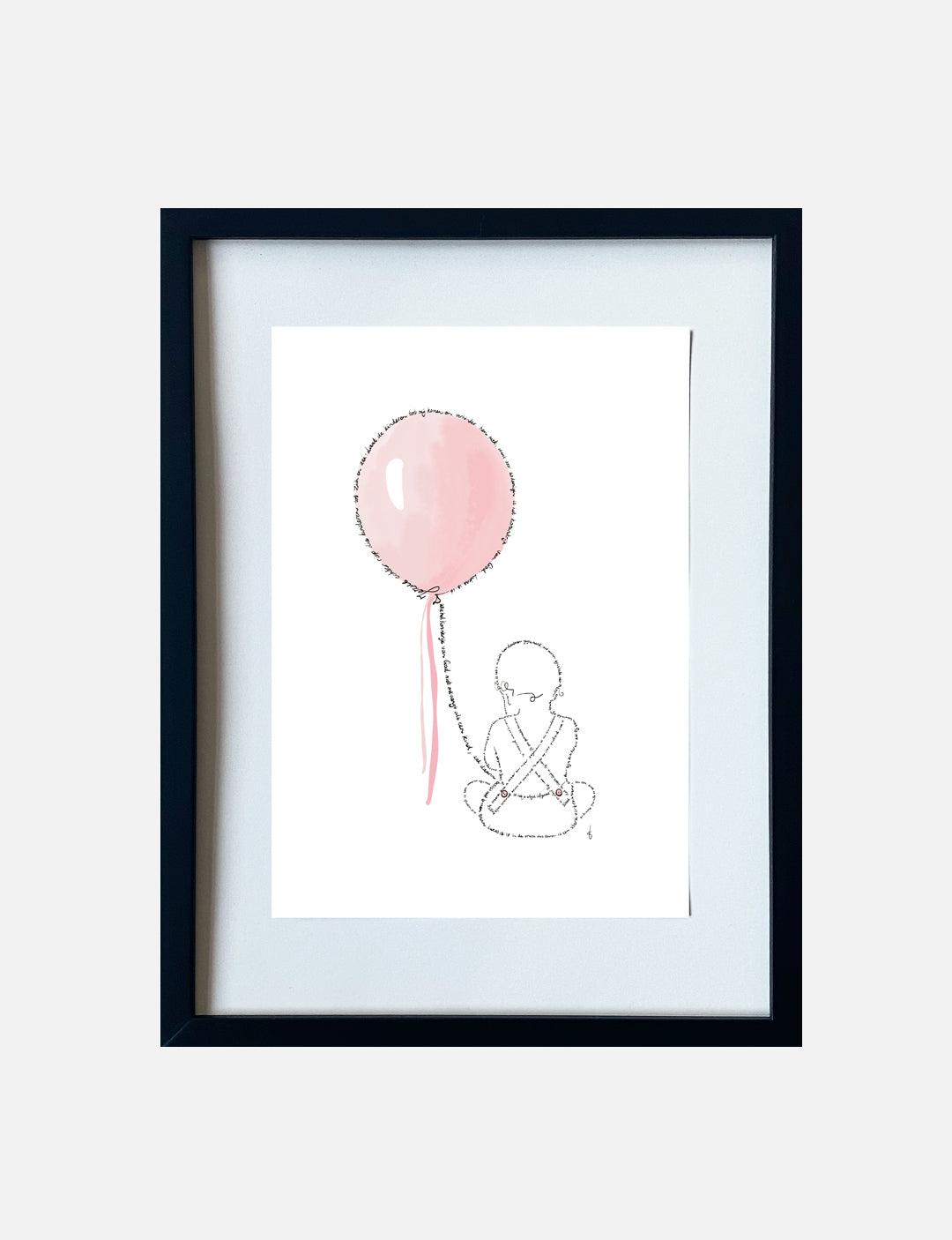 In plaats van met lijnen te tekenen, is er op deze poster babykamer getekend met Bijbelteksten. De poster kinderkamer is in diverse kleuruitvoeringen verkrijgbaar. Bekijk onze andere soorten christelijke poster.