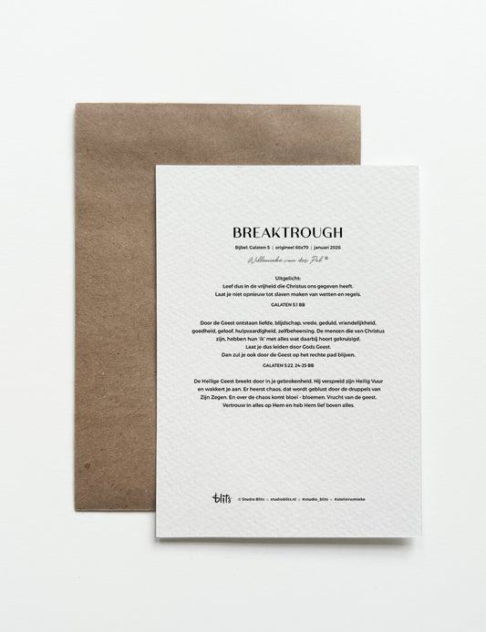 Kunstkaart A5 - BREAKTROUGH