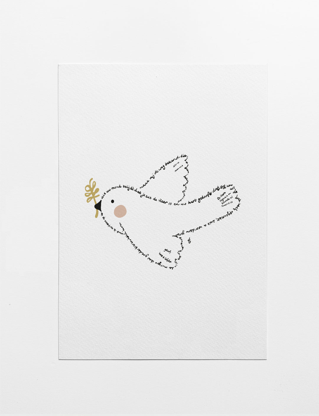 Poster Duif (Bijbelteksten)