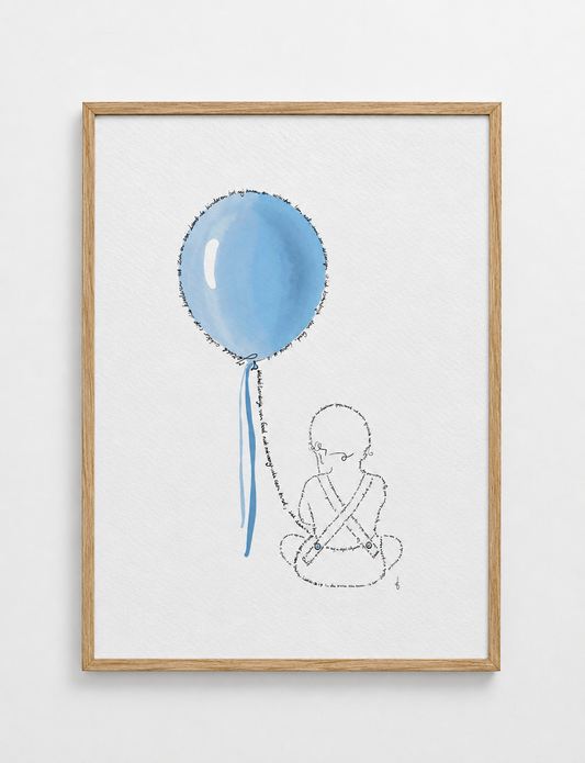 Poster Baby blauw (Bijbelteksten)