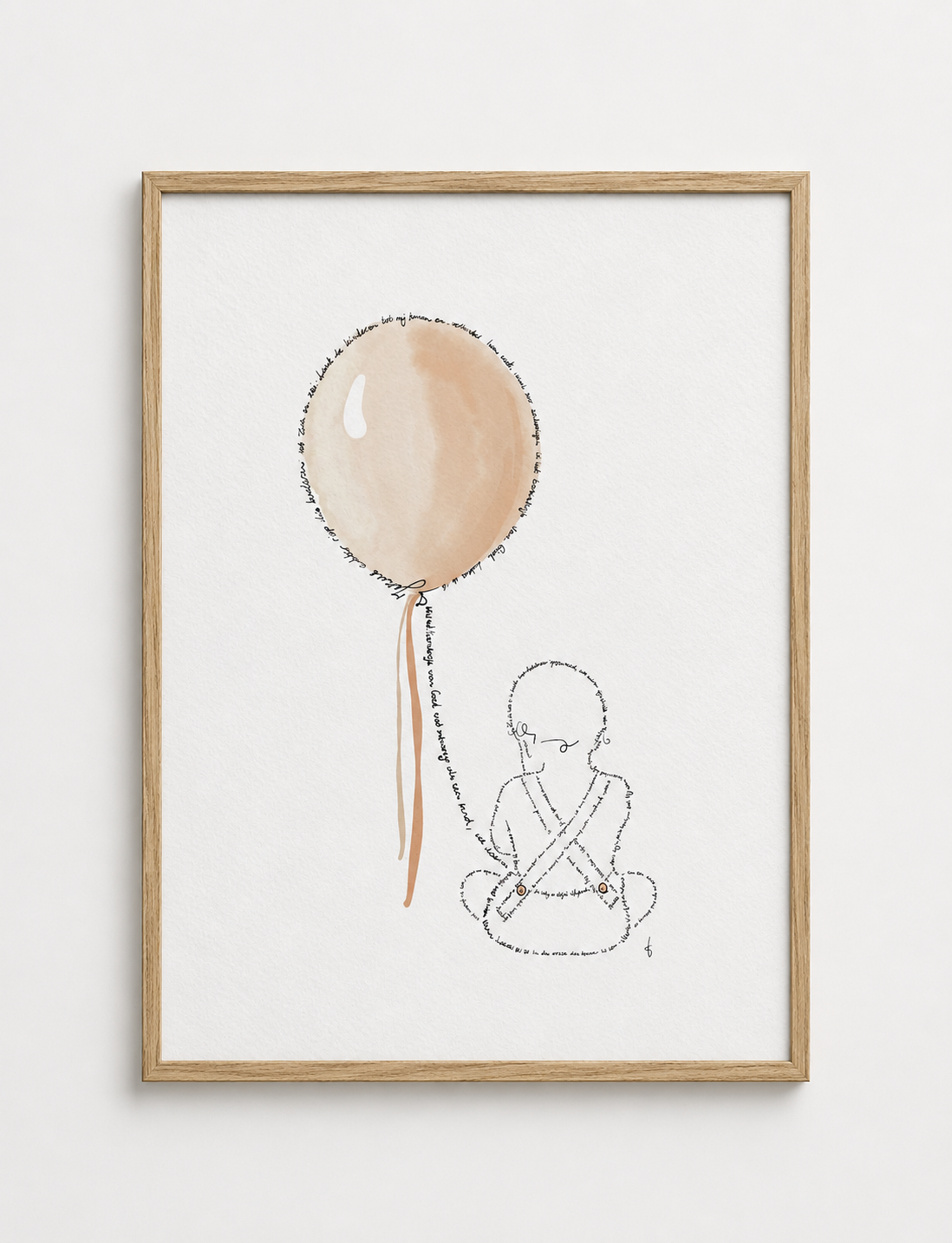 Poster Baby naturel tint (Bijbelteksten)