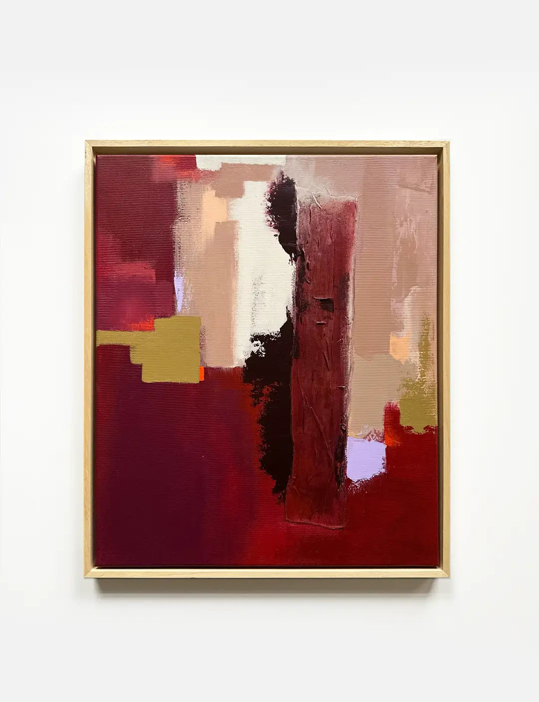 Betaalbare kunst aan de muur – modern abstracte kunst schilderij met warme kleuren