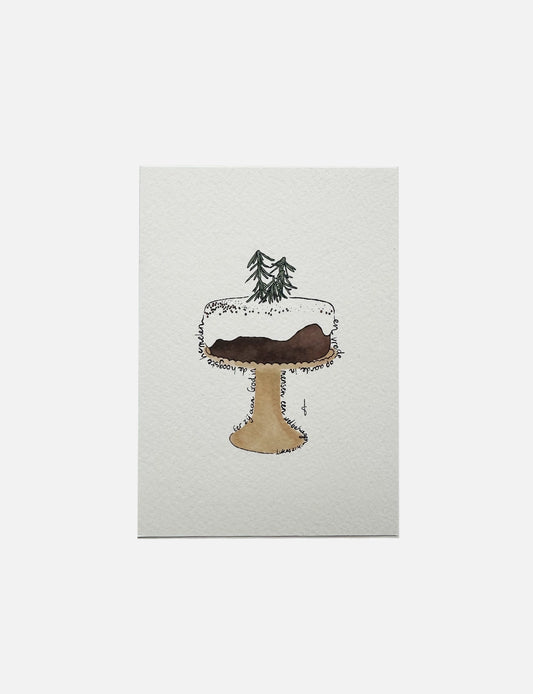 Een unieke christelijke kerstkaart met handgemaakte chocoladetaart en bijbeltekst kerst. Luxe papier + gouden envelop. Perfecte keuze uit onze mooie kerstkaarten!
