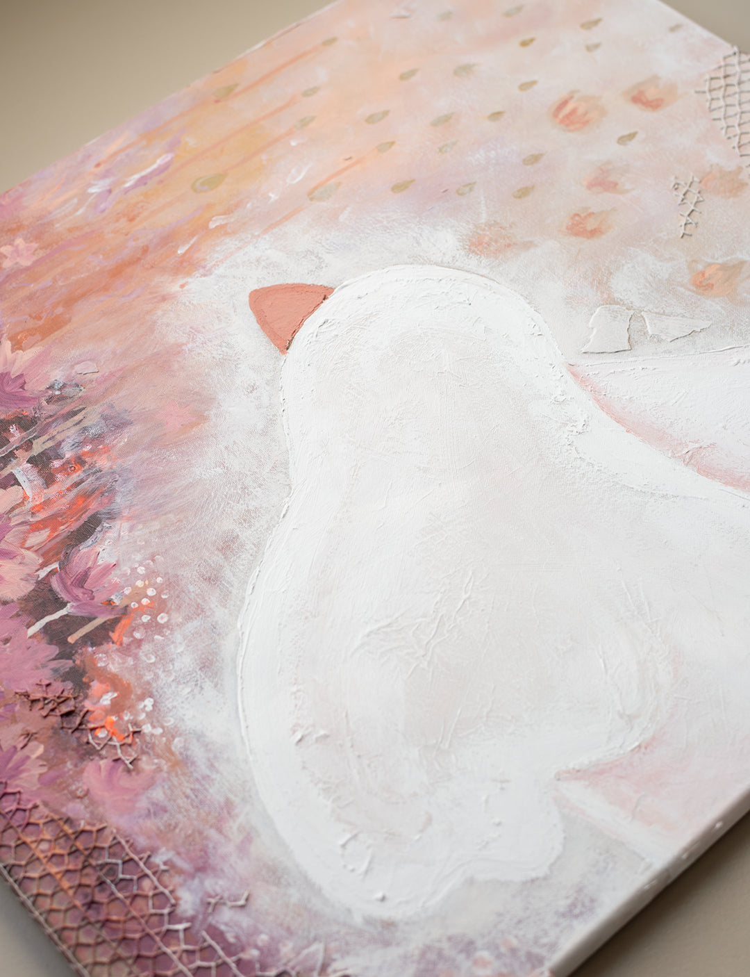 Detail van christelijke kunstwerken BREAKTHROUGH, profetisch schilderen en christelijke kunst schilderijen in moderne stijl