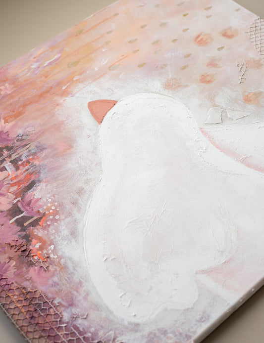 Detail van christelijke kunstwerken BREAKTHROUGH, profetisch schilderen en christelijke kunst schilderijen in moderne stijl