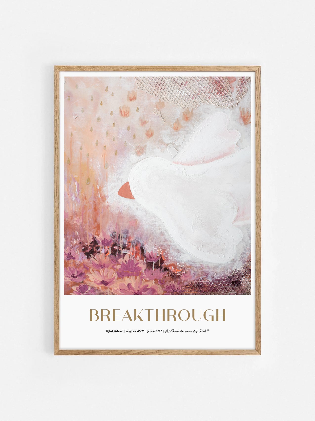 Christelijke poster Breakthrough, christelijke posters groot en poster christelijk met moderne christelijke kunst