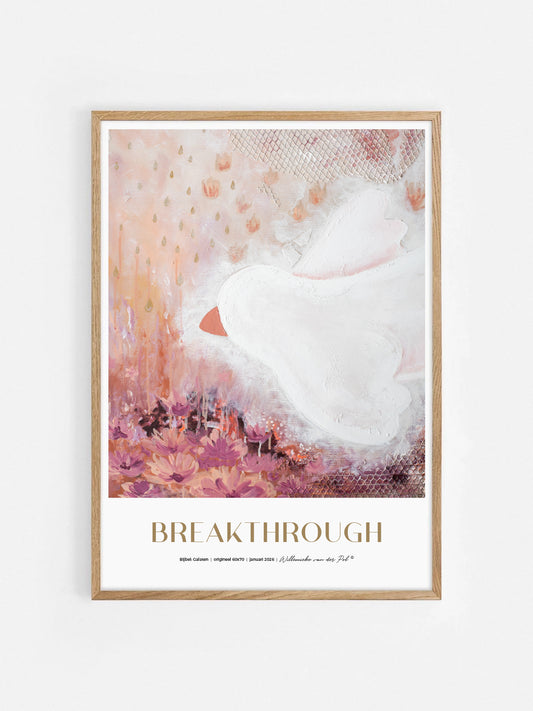 Christelijke poster Breakthrough, christelijke posters groot en poster christelijk met moderne christelijke kunst