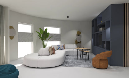 Professioneel interieuradvies woonkamer nodig? Ontvang een compleet interieurontwerp met indeling, kleuradvies en maatwerk oplossingen zoals een kastenwand op maat. 