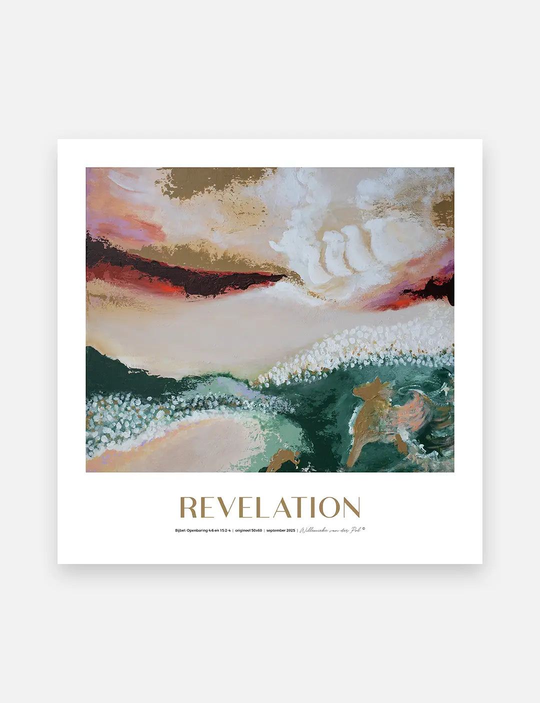 Poster christelijk met artwork Revelation, luxe print van christelijke kunst