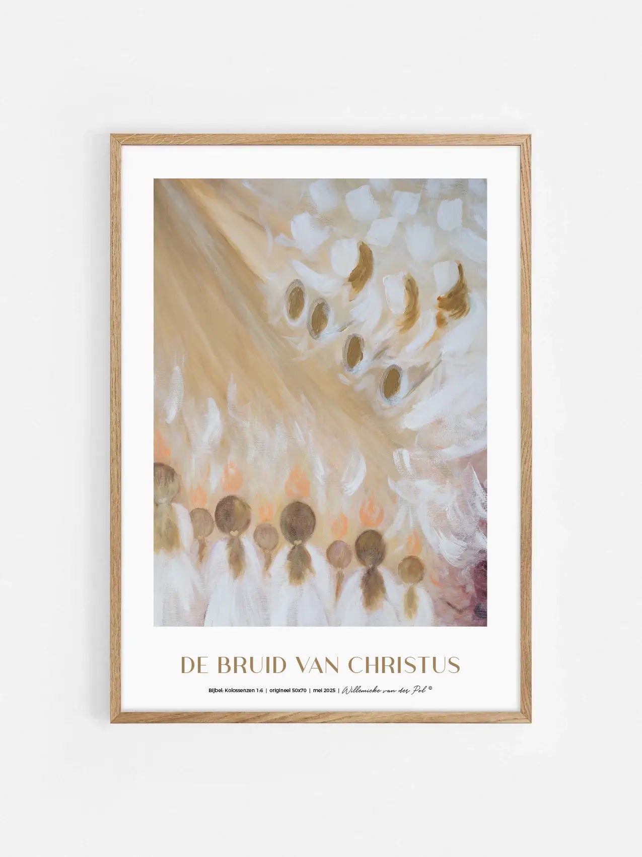 Christelijke posters groot met artwork De Bruid van Christus, stijlvolle christelijke kunst aan de muur