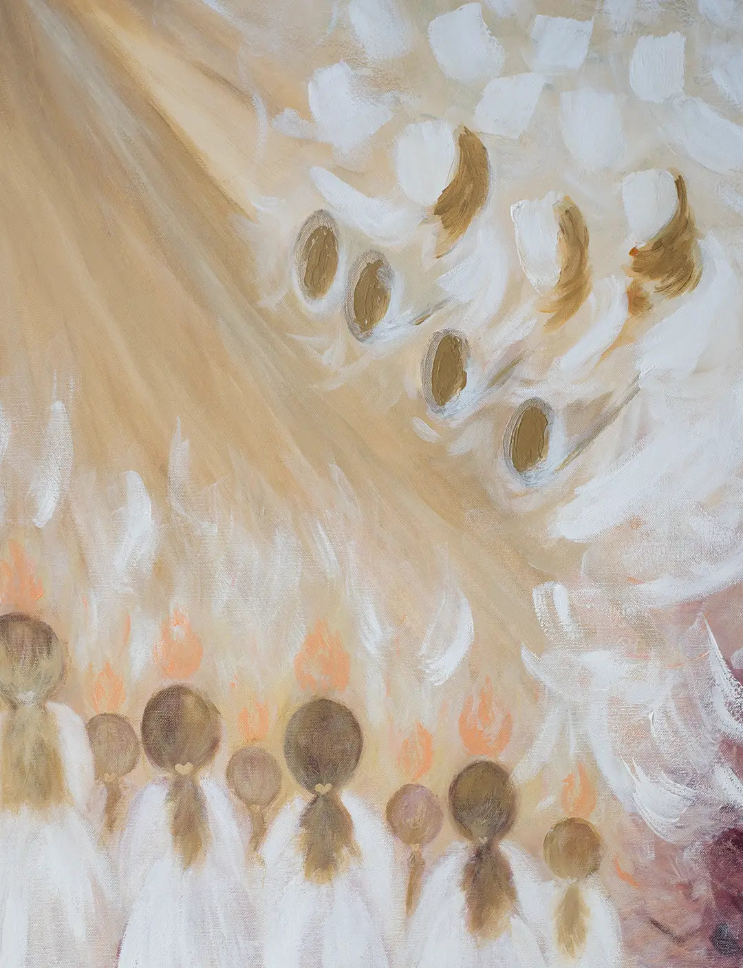 Detail van christelijk schilderij De Bruid van Christus, onderdeel van christelijke kunstwerken en profetische schilderijen