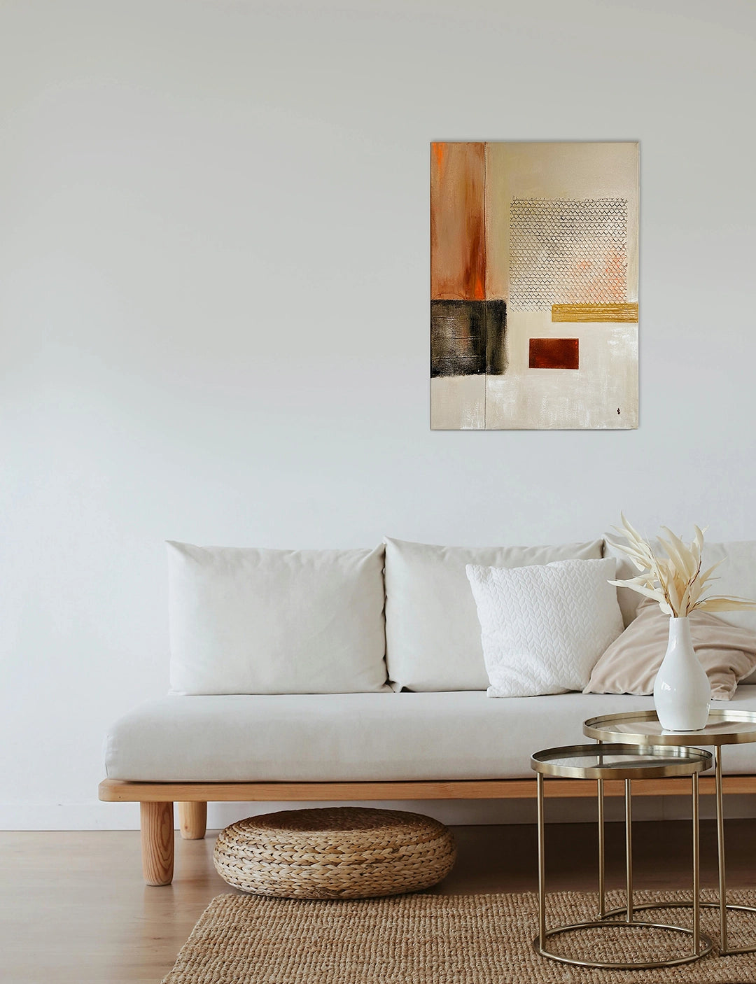 Handgemaakte betaalbare kunst met verf en hergebruik materialen. Door gebruik van aardetinten is het mooi voor kunst aan de muur. Bekijk schilderijen aardetinten.