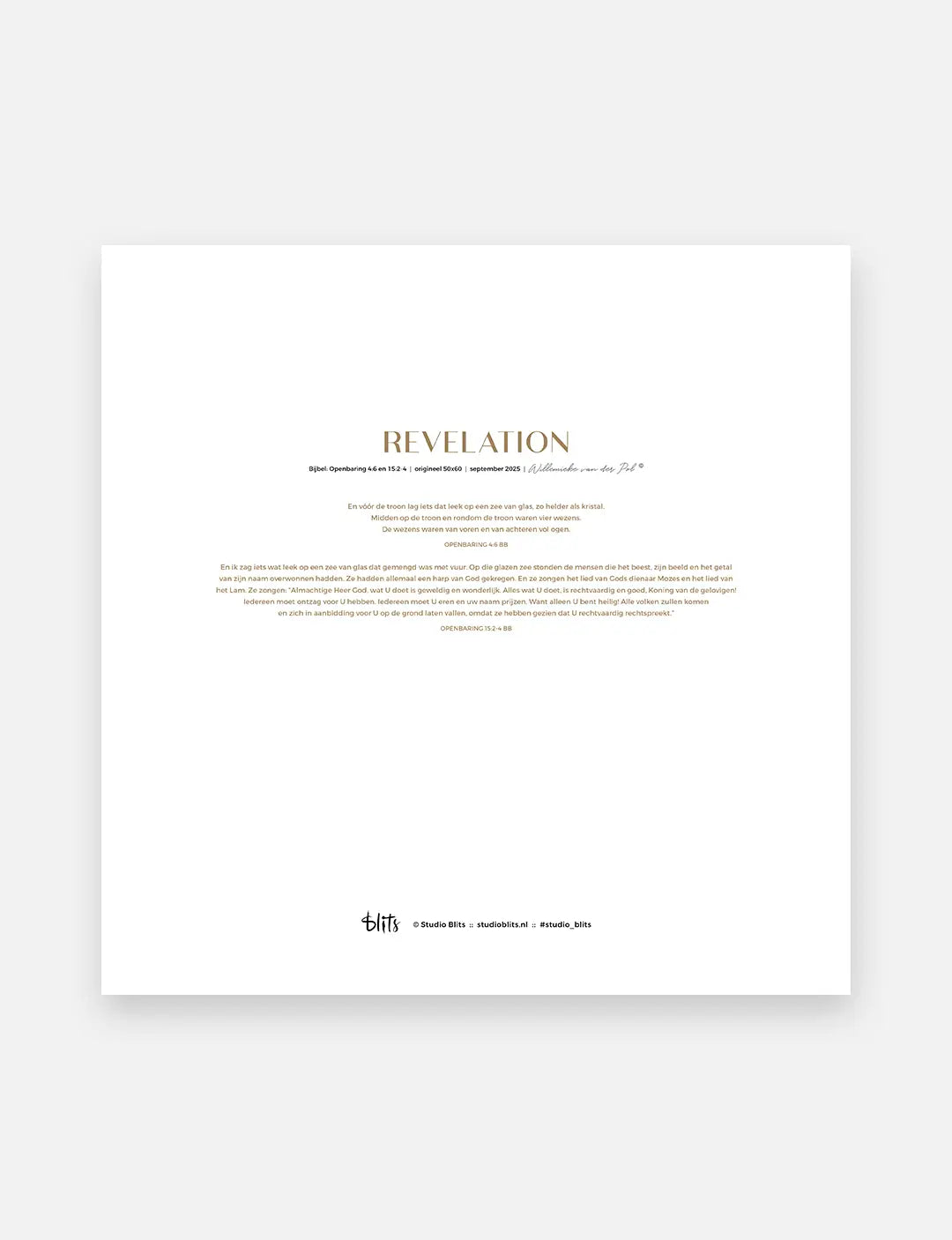 Christelijke posters groot met artwork Revelation, krachtige christelijke kunst aan de muur