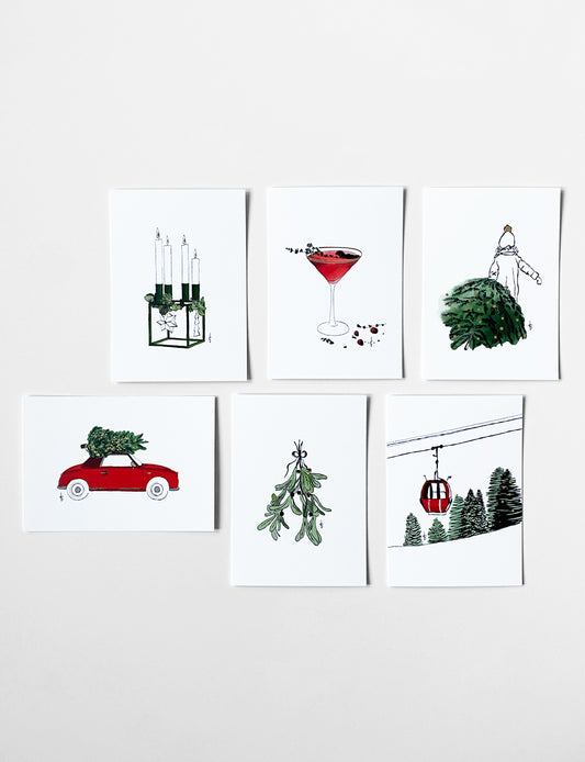 Kaartenset kerst kaarten (A6) met wintertaferelen en goudfolie. Set van 6 ansichtkaarten. Een gezellige kerstwens versturen of stop de kaart bij je december cadeau! Deze christelijke kerstkaarten en andere mooie wenskaarten kun je bekijken in onze webshop.