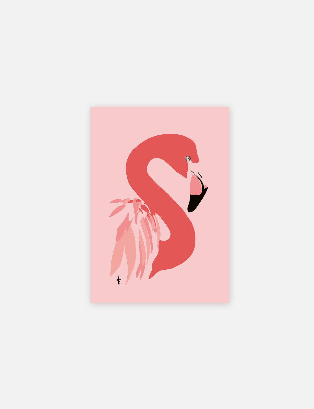 Fleurige poster kinderkamer met handgetekende Flamingo illustratie.Verkrijgbaar op A4 en A3 formaat. (Exclusief lijst). Ook leuk om poster babykamer op te vrolijken.