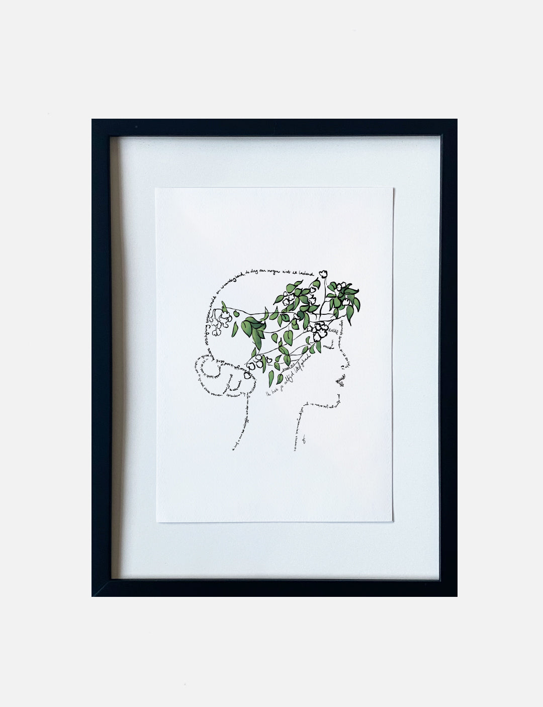 Handgemaakte poster vrouw met bijbeltekst, stijlvolle christelijke poster op Tintoretto Gesso papier – perfecte bijbeltekst poster voor thuis.